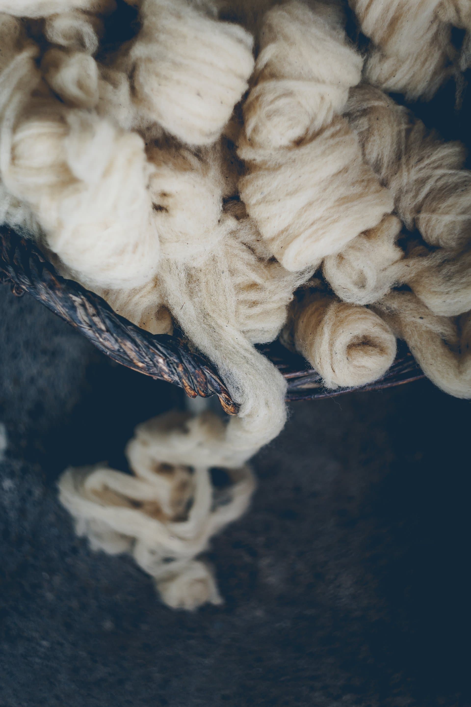 Felting - raw wool detail