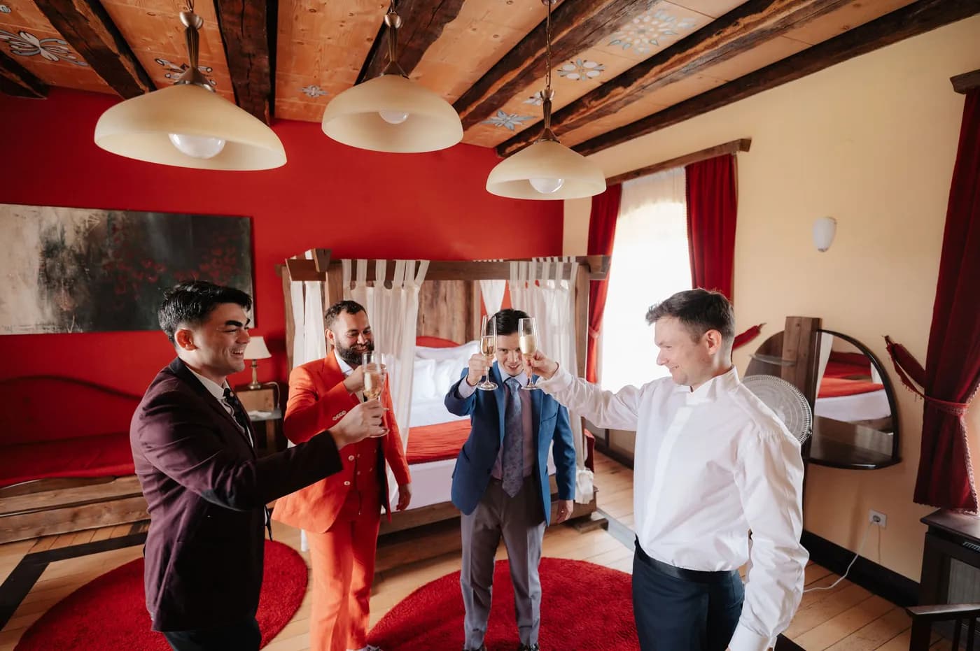 Groom squad getting ready